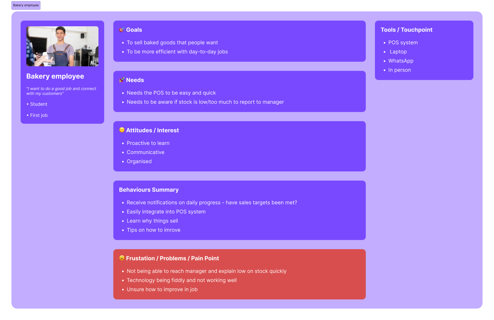 Product screen